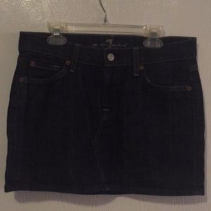 7 For All Mankind Dark Denim Skirt